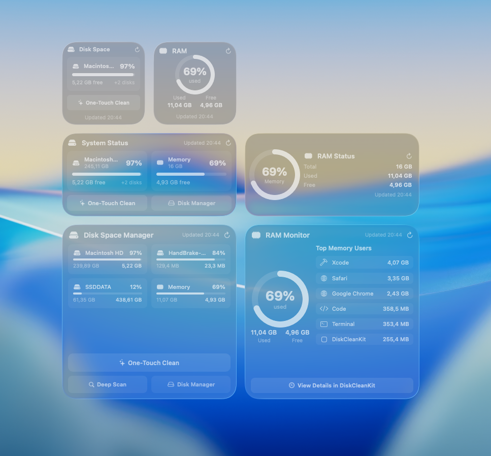 Mac Storage & RAM Widgets screenshot 4